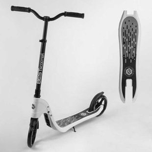 Двоколісний самокат від 8 років Best Scooter 52753 Білий, кермо прокручується на 360&deg;, до 100 кг 52753 фото