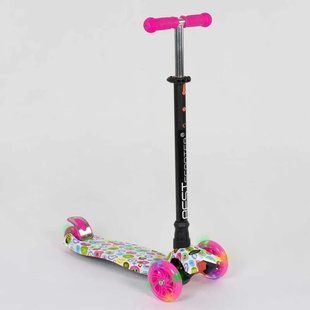 Дитячий триколісний самокат 779-1400 MAXI "Best Scooter", колеса PU, СВІТ, трубка керма алюмінієва 779-1400 фото