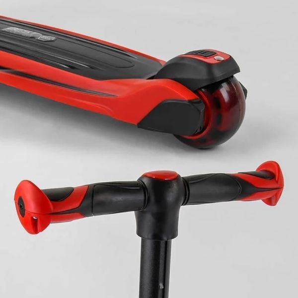 Дитячий триколісний самокат із сидінням 2в1 Best Scooter JS-10711 Червоний, від 1,5 до 8 років, самокат-біговел JS-10711 фото