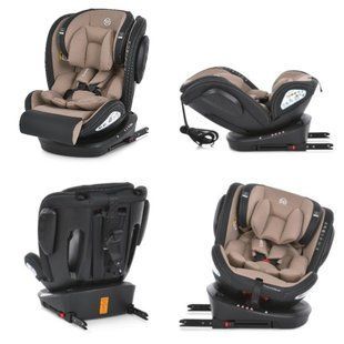 Дитяче автокрісло поворотне 360⁰ EL CAMINO EVOLUTION 2 ME 1045 ISOFIX Natural Beige ME 1045 Antracite фото