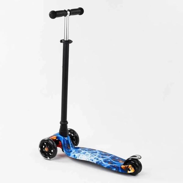 Самокат триколісний MAXI 779-1505 Best Scooter, колеса PU, зі світлом, висота від 77 см до 86 см 779-1505 фото