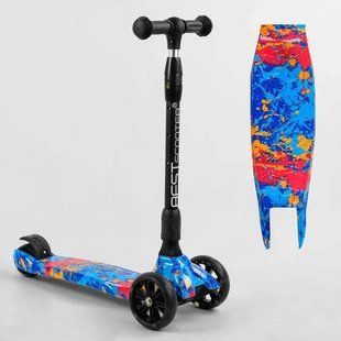 Складаний дитячий самокат триколісний Best Scooter 82-961 MAXI, кермо 5 положень, висота від 69-90см 82-961 фото
