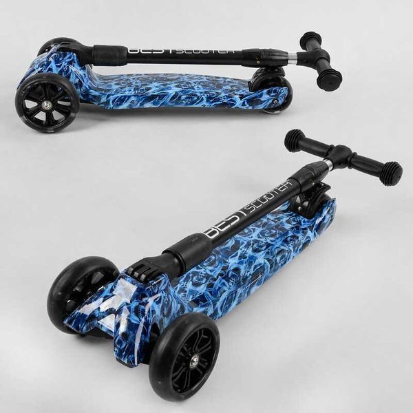 Складаний дитячий самокат триколісний Best Scooter 24-601 MAXI, кермо 5 положень, висота від 69-90см 24-601 фото