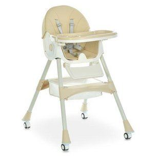 Стільчик столик для годування малюка BAMBI M 6302 Beige зі знімним підносом M 6302 Beige фото