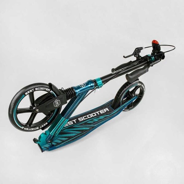 Двоколісний самокат для дітей, підлітків, дорослих Best Scooter 43685 Аквамарин, колеса PU 230/200 мм 43685 фото