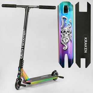 Трюковий самокат із пегами Best Scooter "Kraken" KR-64084 з HIC-системою, алюмін диск і дека, колеса PU 110 мм KR-64084 фото