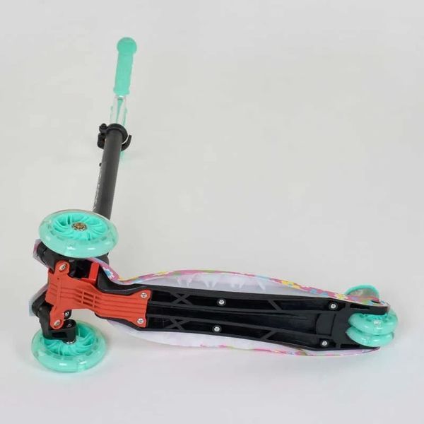 Дитячий триколісний самокат 779-1343 MAXI "Best Scooter", колеса PU, СВІТ, трубка керма алюмінієва 779-1343 фото