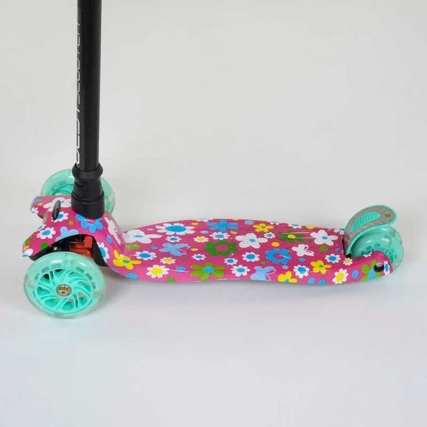 Дитячий триколісний самокат 779-1343 MAXI "Best Scooter", колеса PU, СВІТ, трубка керма алюмінієва 779-1343 фото