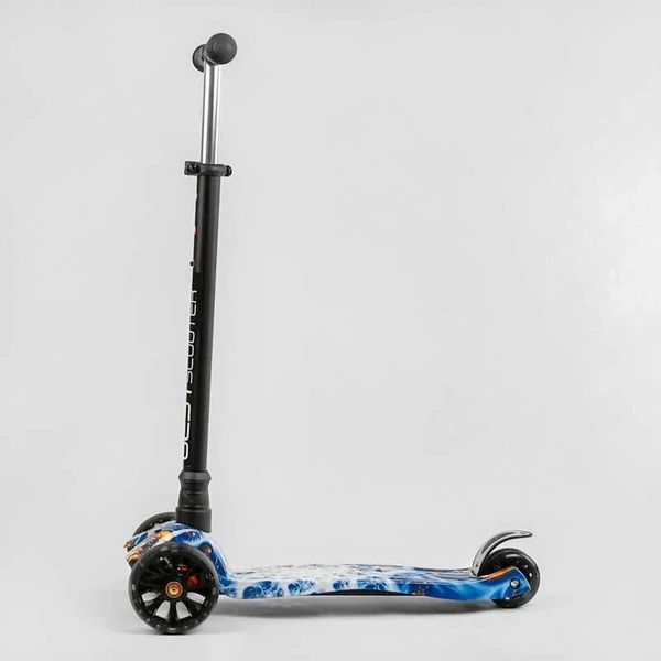 Самокат трехколесный детский Best Scooter MAXI S-11102 Синий, съемный руль до 87 см, колеса PU со светом S-11102 фото