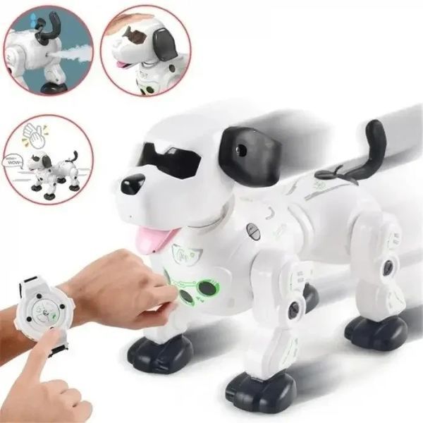 Собака-робот на радіокеруванні Robot Dog 777-602, Пукає парою, сенсорні зони, реагує на хлопавку 777-602 фото