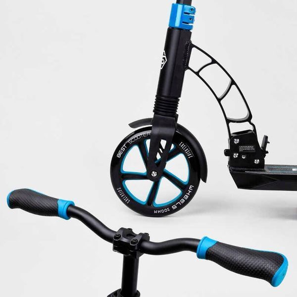 Самокат двоколісний для дітей і підлітків Best Scooter 44073 Синій, PU &mdash; 200 мм, 2 амортизатори, до 100 кг 44073 фото