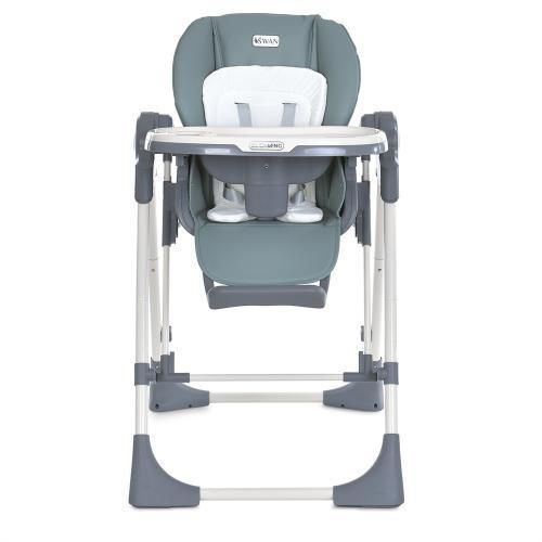 Стільчик гойдалка для немовлят EL CAMINO SWAN ME 1087-G Pale Green ME 1087-G Dark Gray фото