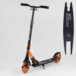 Самокат двоколісний алюмінієвий "Best Scooter" S-40388 колеса PU-180мм, 1 амортизатор, анодоване фарбування S-40388 фото