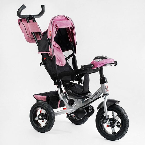 Триколісний велосипед дитячий із ручкою Best Trike 3390 / 19-795 з надувними колесами, з пультом і фарою з USB 3390 / 19-795 фото