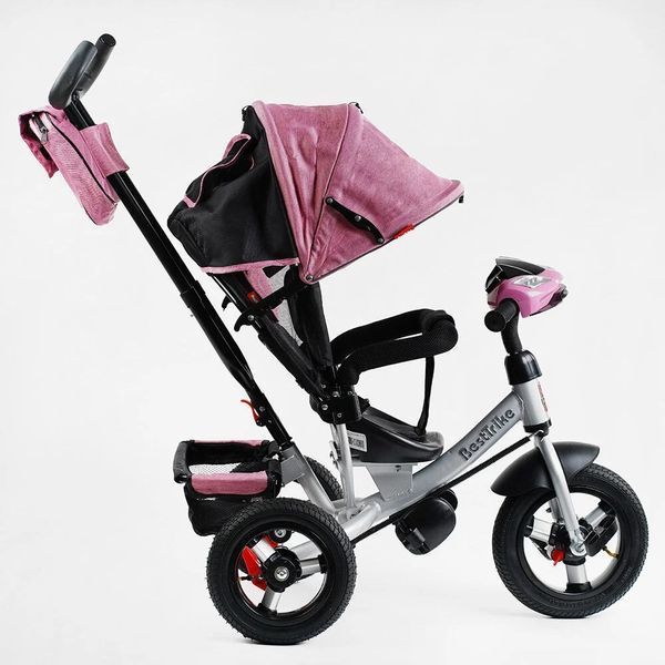 Триколісний велосипед дитячий із ручкою Best Trike 3390 / 19-795 з надувними колесами, з пультом і фарою з USB 3390 / 19-795 фото