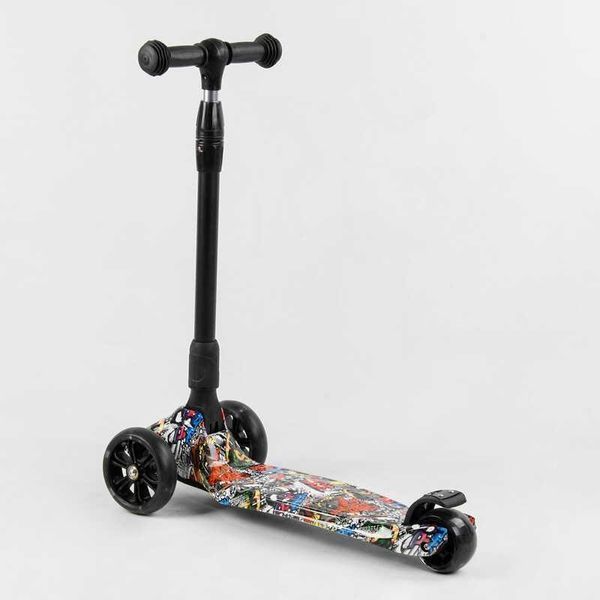 Дитячий триколісний самокат складаний Best Scooter 98-277 MAXI, кермо 5 положень, висота від 69-90см 98-277 фото