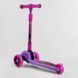 Самокат триколісний для дівчинки 80277 Best Scooter зі світними колесами PU, Фіолетовий 80277 фото 4