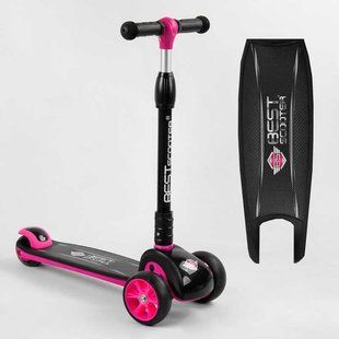 Дитячий триколісний самокат складаний 87819 Best Scooter, широкі колеса, кермо від 67-77 см 87819 фото