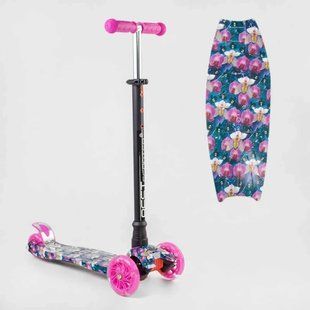 Триколісний самокат дитячий MAXI Best Scooter 779-2307, колеса PU зі світлом, для дівчаток 779-2307 фото