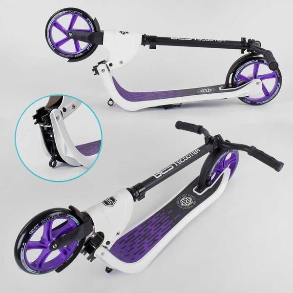 Детский двухколесный самокат Best Scooter 90003 Фиолетовый, колеса PU 20 см, трюковый, руль на на 360&deg; 90003 фото