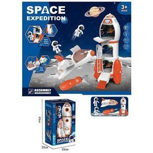 Ігровий набір космос із космічною ракетою "Space Expedition" 551-7 з шатлом, 2 фігурки, підсвітка, викрутка 551-7 фото