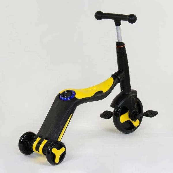 Дитячий самокат-велобіг-велосипед 3в1 JT 10993 Best Scooter, трансформер, 8 мелодій, Жовтий JT 10993 фото