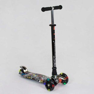 Дитячий триколісний самокат MAXI Best Scooter 779-1386, колеса PU зі світлом, кермо 77-86 см 779-1386 фото