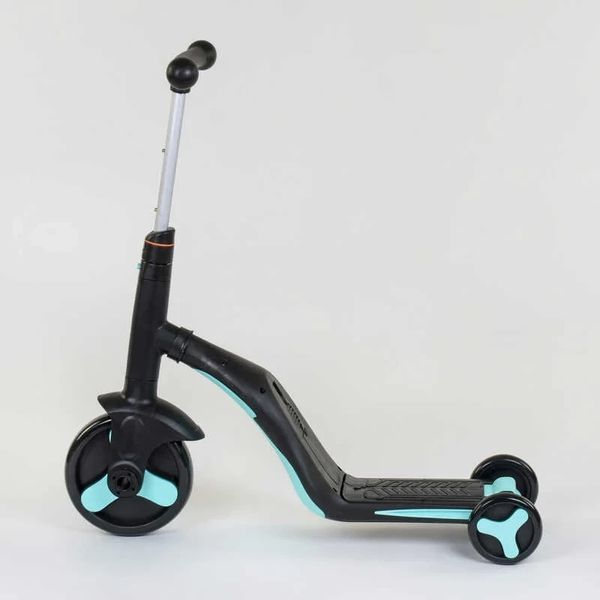 Дитячий самокат-велобіг-велосипед 3в1 JT 20255 Best Scooter, трансформер, 8 мелодій, Блакитний JT 20255 фото