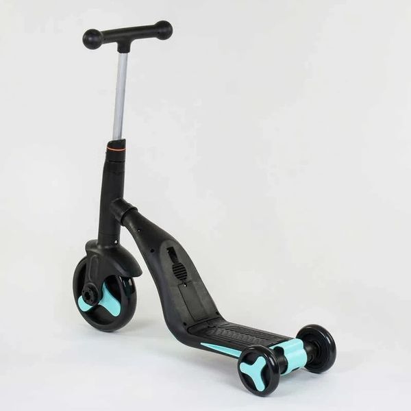 Дитячий самокат-велобіг-велосипед 3в1 JT 20255 Best Scooter, трансформер, 8 мелодій, Блакитний JT 20255 фото