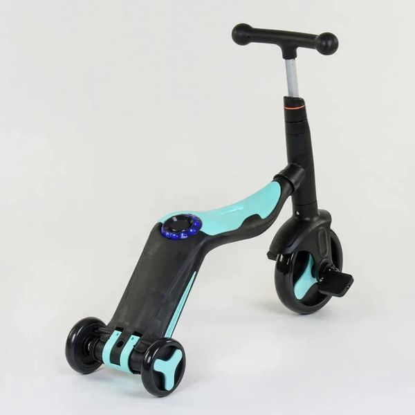 Дитячий самокат-велобіг-велосипед 3в1 JT 20255 Best Scooter, трансформер, 8 мелодій, Блакитний JT 20255 фото