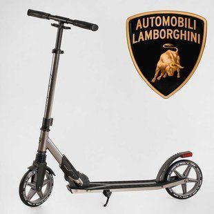 Дитячий двоколісний самокат Lamborghini LB &mdash; 2177 Сірий, до 100 кг, амортизацією, з колесами PU 200 мм LB - 2177 фото