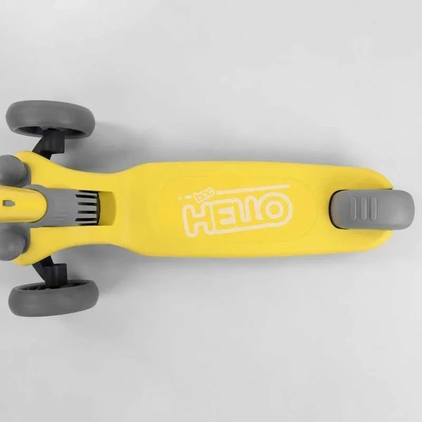 Самокат триколісний складаний D-0449 Best Scooter зі світними колесами &mdash; PU, Жовтий D-0449 фото