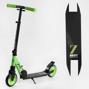 Самокат двоколісний дитячий від 5 років "Best Scooter" 90203 колеса PU-145 мм, передній амортизатор, до 60 кг 90203 фото