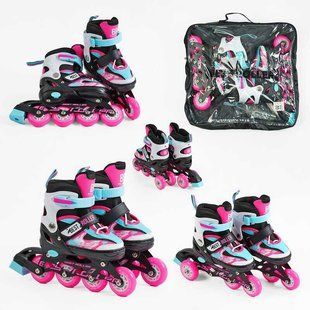 Ролики с переставными колесами размер 30-33 Best Roller 27405-S Розовый, колеса PU 27405-S фото