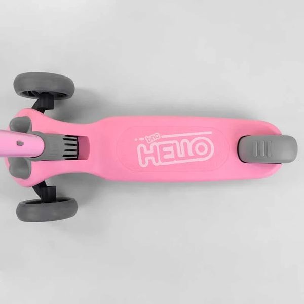 Складаний самокат триколісний для дівчинки Рожевий D-0558 Best Scooter зі світними колесами PU D-0558 фото