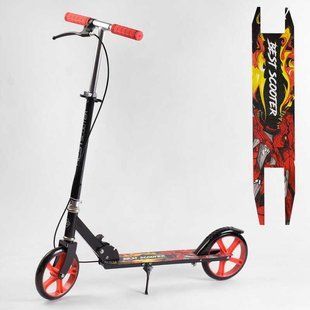 Самокат двоколісний дитячий 27664 "Best Scooter" з ручним гальмом, колеса PU-20 см, до 70 кг 27664 фото