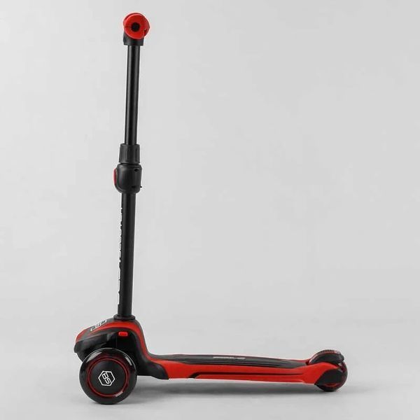 Самокат триколісний дитячий Best Scooter MX-40901 MAXI, зі світними колесами, Червоний, кермо 69-79 см MX-40901 фото