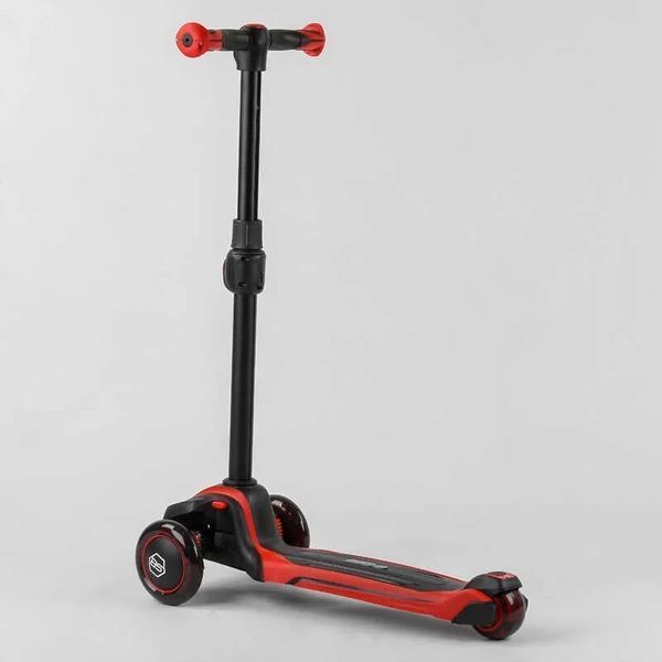 Самокат триколісний дитячий Best Scooter MX-40901 MAXI, зі світними колесами, Червоний, кермо 69-79 см MX-40901 фото