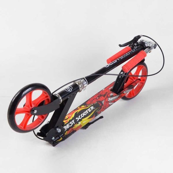 Самокат двоколісний дитячий 27664 "Best Scooter" з ручним гальмом, колеса PU-20 см, до 70 кг 27664 фото