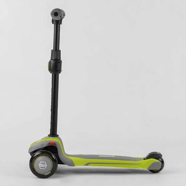 Триколісний самокат Best Scooter MX-50105&nbsp;MAXI, зі світними колесами PU, Зелений, кермо 69-79 см MX-50105 фото