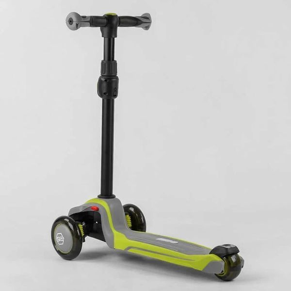 Триколісний самокат Best Scooter MX-50105&nbsp;MAXI, зі світними колесами PU, Зелений, кермо 69-79 см MX-50105 фото