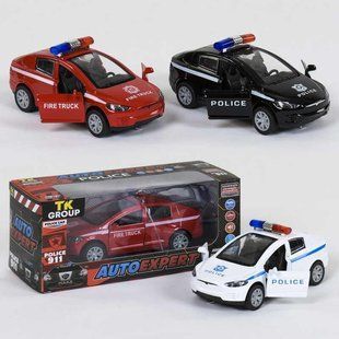 Машинка металопластик P 70797 (96/2) "Auto Expert", 3 кольори, світло, звук, інерція, відчиняються дверцята, у P 70797 фото