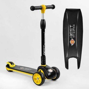Дитячий триколісний самокат Best Scooter 84377, широкі колеса, кермо від 67-77 см 84377 фото
