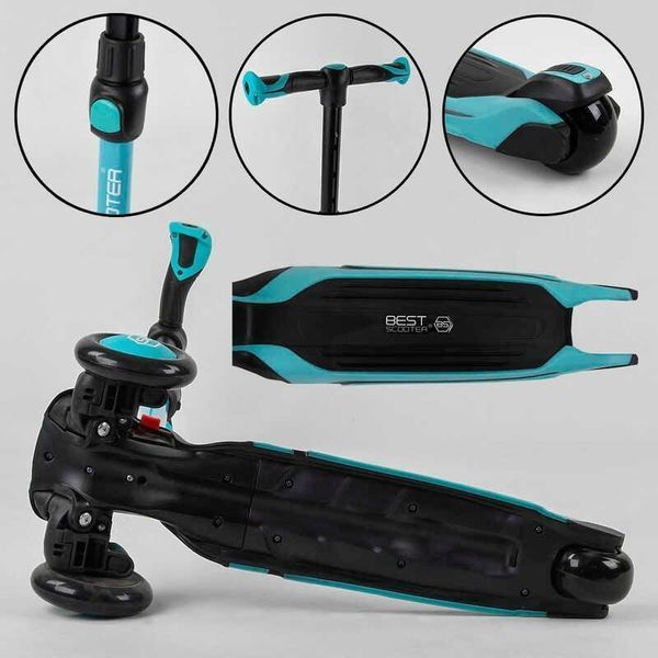 Триколісний самокат для хлопчика Best Scooter MX-60806&nbsp;MAXI зі світними колесами MX-60806 фото