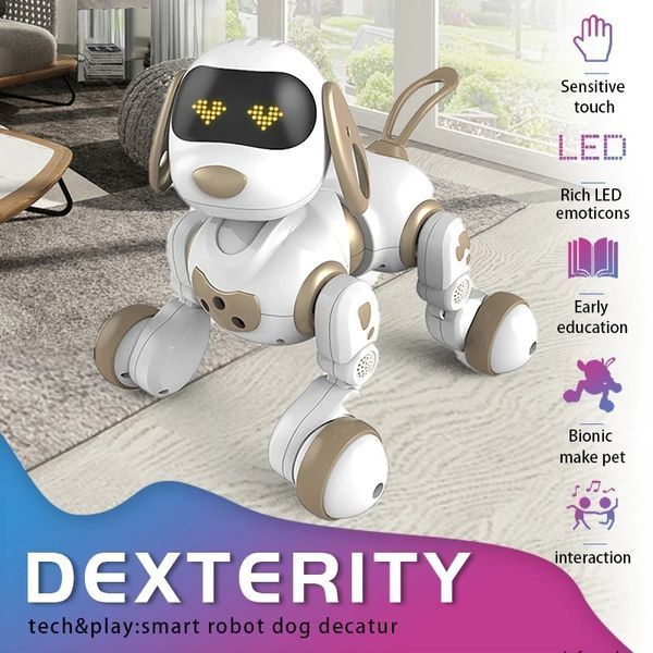 Радіокерований собака-робот Smart Robot Dog 18011, 2 кольори, розпізнавання жестів, рухає очима 18011 фото