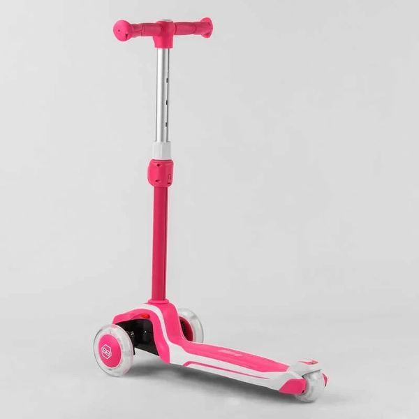 Самокат триколісний дитячий Best Scooter MX-70908 MAXI алюмінієве кермо, 3 колеса PU зі світлом MX-70908 фото