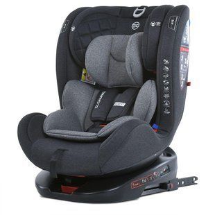 Автокрісло світло-сіре ME 1114 EVEREST з поворотом на 360 градусів та кріпленням ISOFIX для дітей від народження до 12 років ME 1114 Light Gray фото