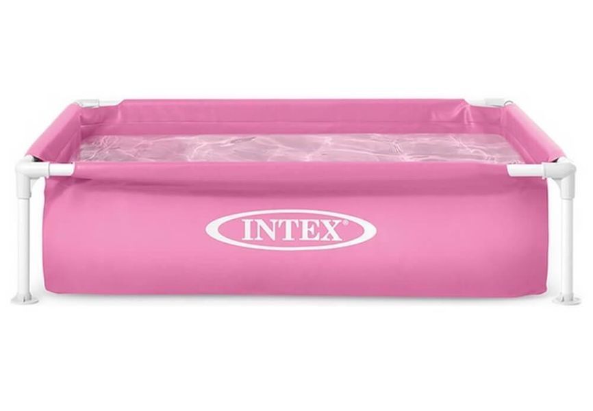 Дитячий каркасний басейн 122х122х30 см Intex Mini Frame Pool 57172 Рожевий, 337л, від 2 років, квадратний 57172 PN фото