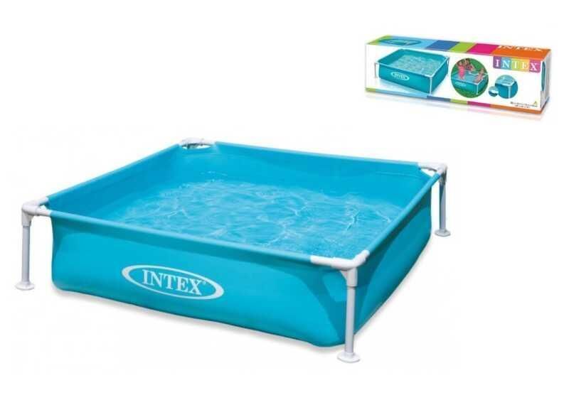 Басейн каркасний для дітей 122х122х30 см Інтекс Mini Frame Pool 57173 Блакитний, 337 л, Intex, квадратний 57173 фото