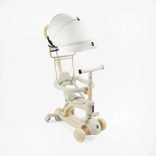 Самокат триколісний із дахом 5в1 "Skyper" BG-60215, з підсвіткою платформи, українським озвучуванням BG-50123 фото